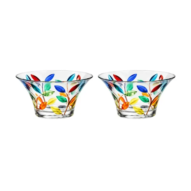 Les Ottomans CGS01 glasskåle 2 stk multifarvet krystal