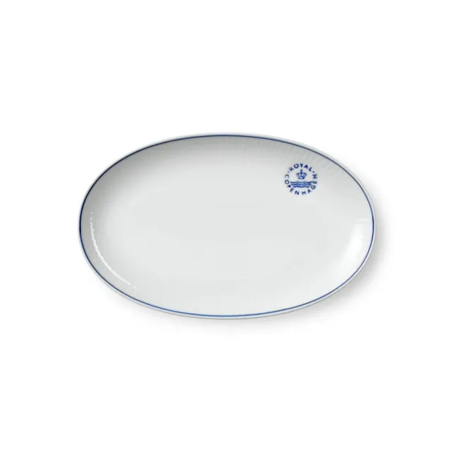 Kgl. Porcelæn Blueline asiet fad 23,5 cm oval