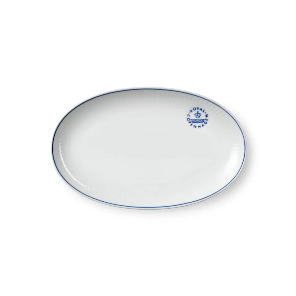 Kgl. Porcelæn Blueline asiet fad 23,5 cm oval