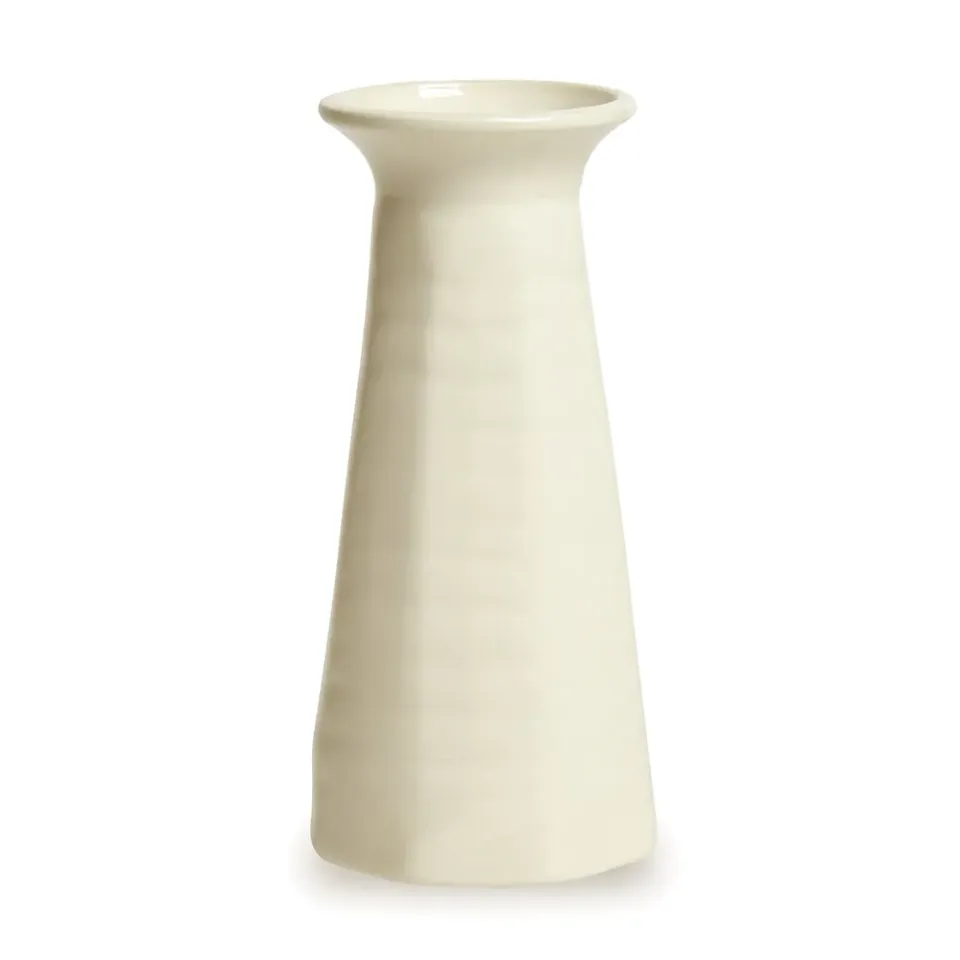 1882-Ltd Cirrus Vase 1 vase stentøj hvid håndlavet