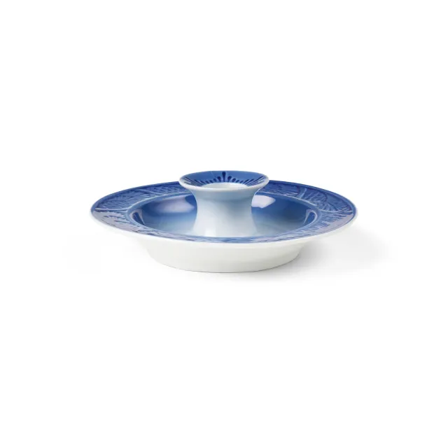Kgl. Porcelæn Blå Samlerartikler lysestage 15 cm blå