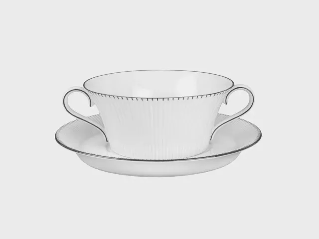 Nymphenburg Adonis suppekop sorte takker porcelæn