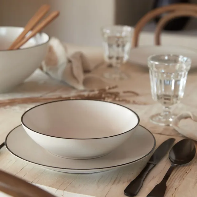 Costa Nova Augusta Soup/Pasta Bowl skål Natural-Black mat