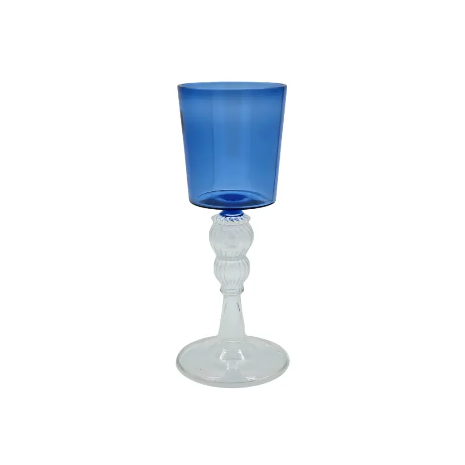 Les Ottomans Alto vinglas blå farvet glas
