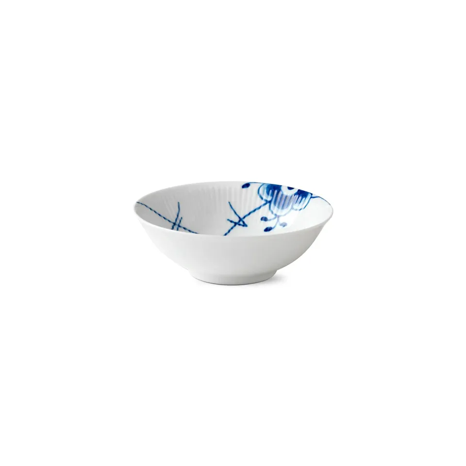 Kgl. Porcelæn Blå Mega Riflet skål 35 cl blå