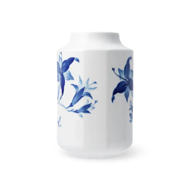 Kgl. Porcelæn Blomst vase Daglilje 20 cm blå