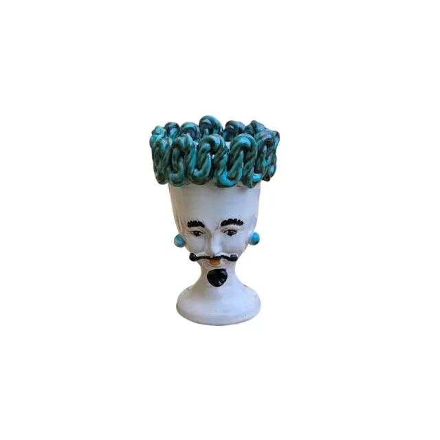 Les Ottomans Sicily Sculpture vase keramik ansigt håndmalet