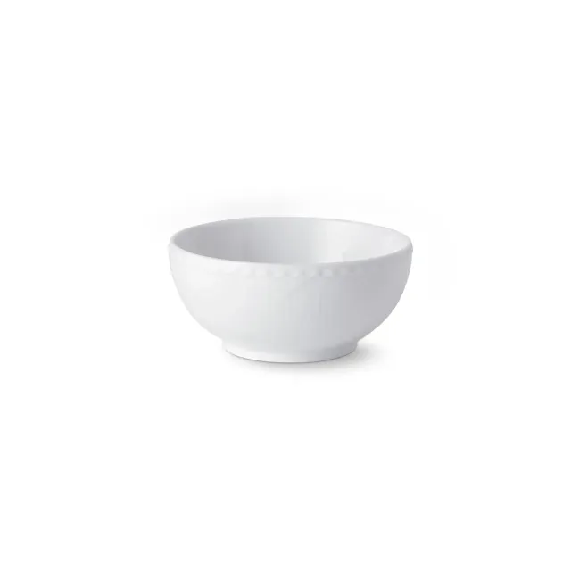 Kgl. Porcelæn Hvid Halvblonde skål 73 cl hvid porcelæn