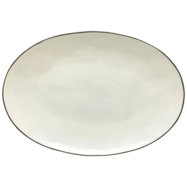 Costa Nova Stacked Organic Ovalt Fad Salt White Mat