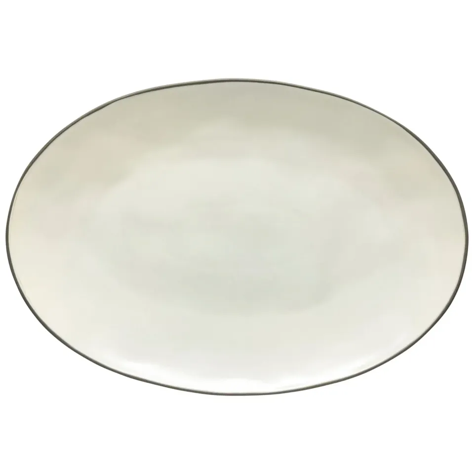 Costa Nova Stacked Organic Ovalt Fad Salt White Mat