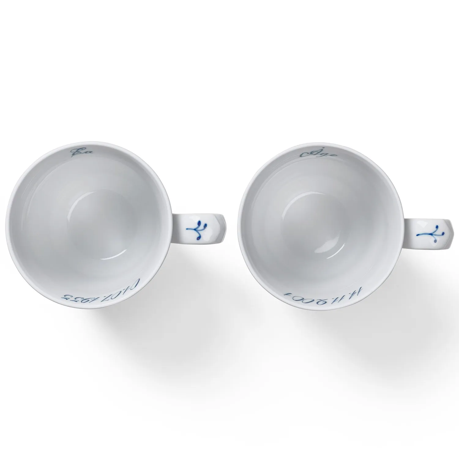 Kgl. Porcelæn Musselmalet Riflet kop Bespoke 38 cl 2 stk