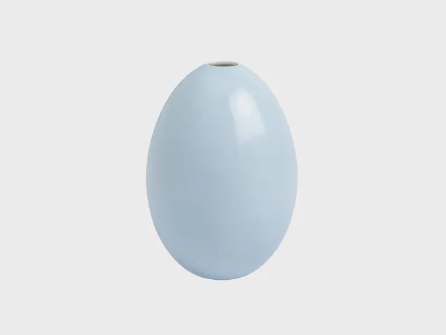 Nymphenburg Eivase vase M isblå silkematt