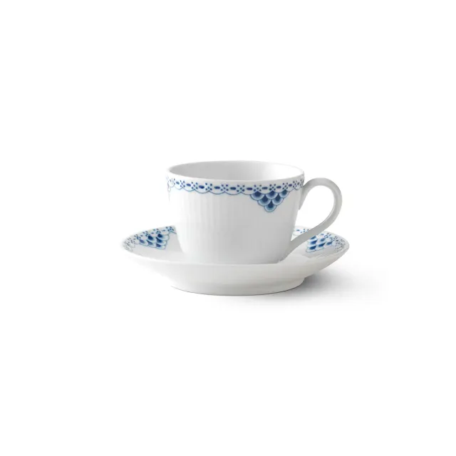 Royal Copenhagen Prinsesse kop med underkop 20 cl blå