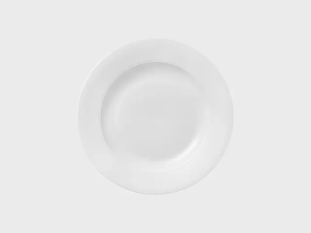 Nymphenburg Lotos dyb tallerken 24 cm hvid biskuit