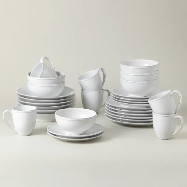 Costa Nova Friso 30-dels stel med krus hvid blank