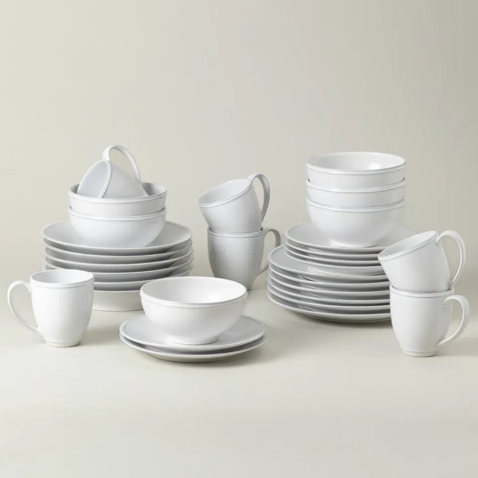 Costa Nova Friso 30-dels stel med krus hvid blank