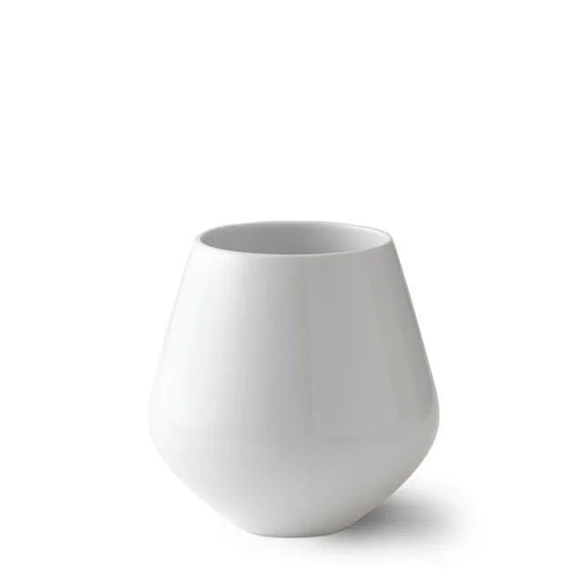 Royal Copenhagen Hvid Riflet vase 15 cm hvid porcelæn