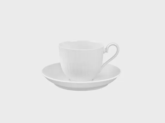 Nymphenburg Orion espressokop hvid biskuit mat