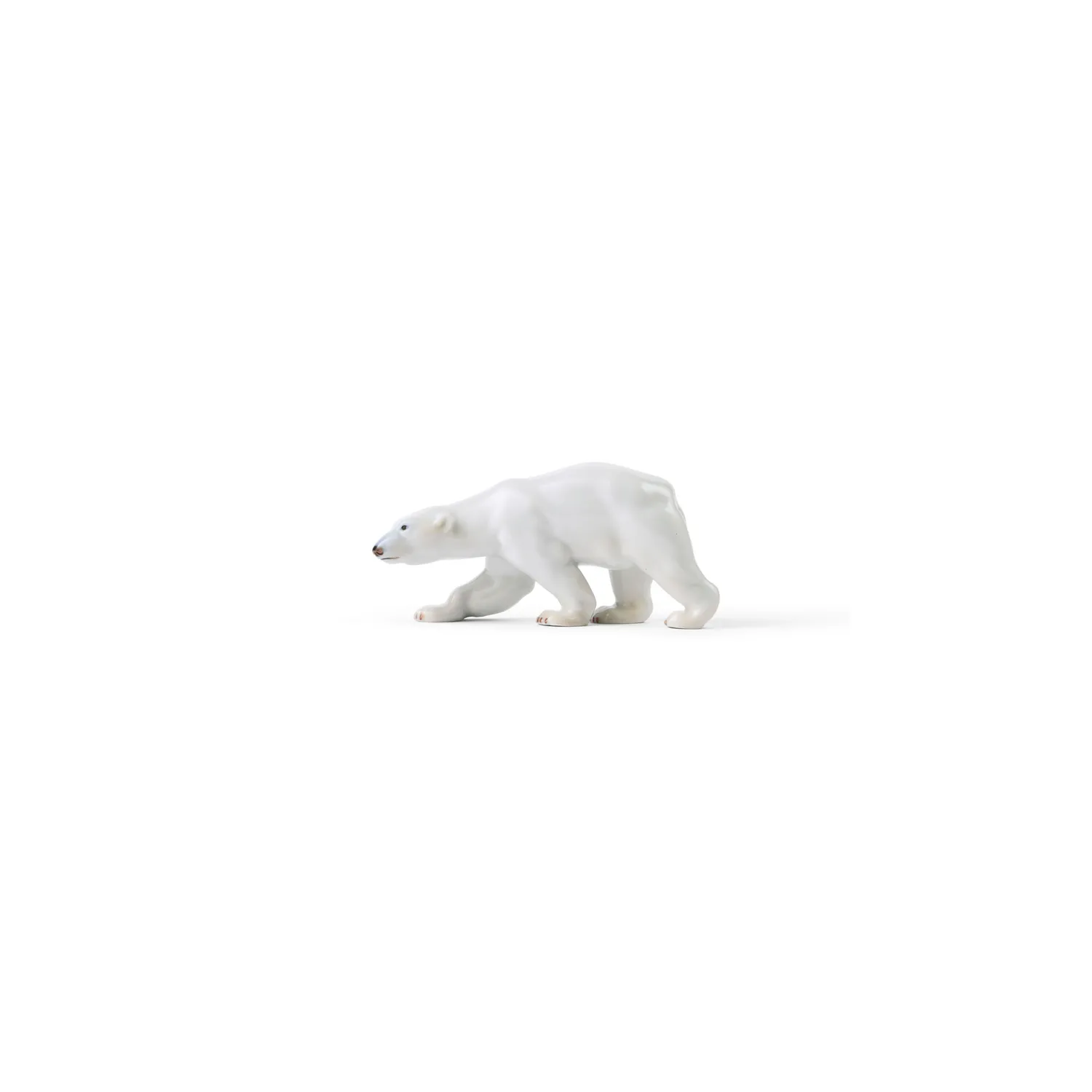 Kgl. Porcelæn Miniature Isbjørn figur 6 cm håndmalet