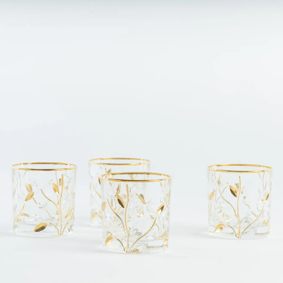 Les Ottomans CG03 glas med guld 4 stk