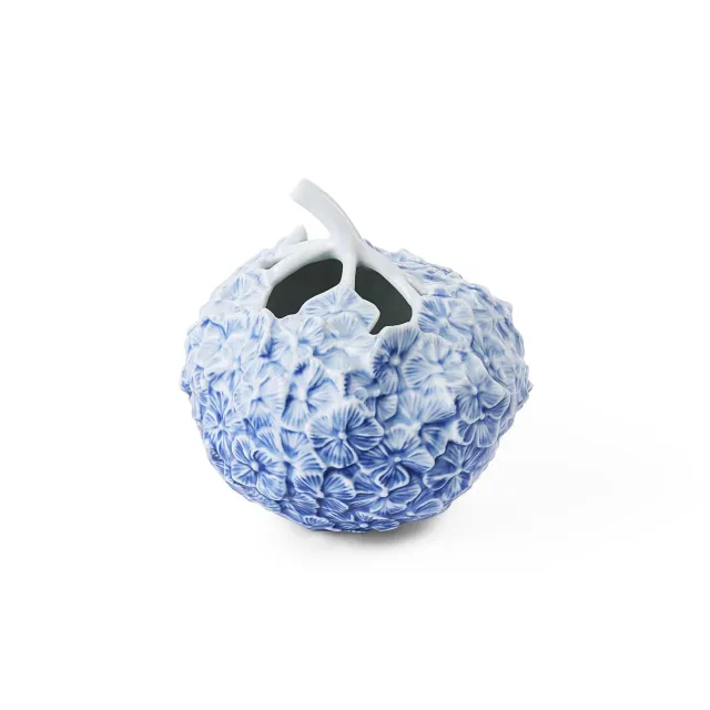 Kgl. Porcelæn The Art of Giving Flowers hortensia vase 15 cm blå