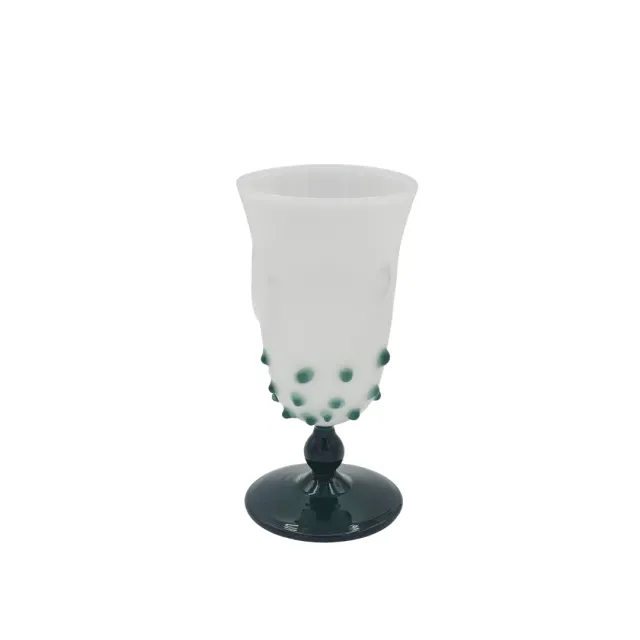 Les Ottomans Green Dots glas grønne prikker