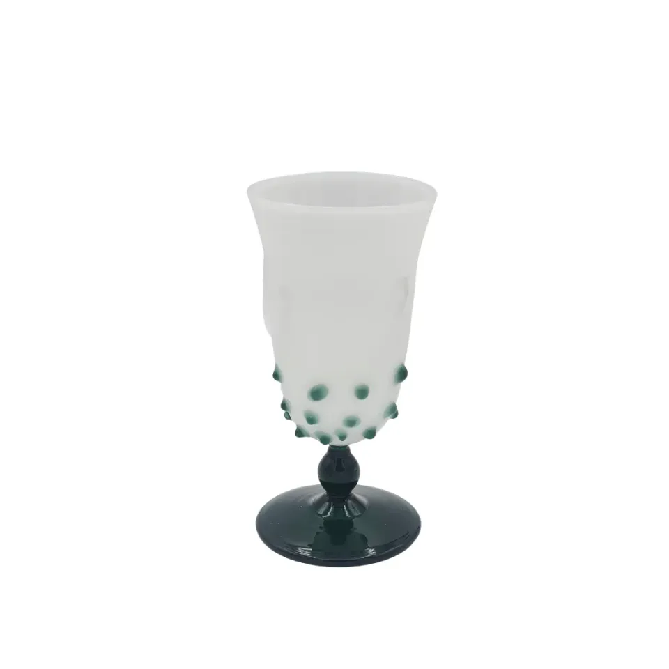 Les Ottomans Green Dots glas grønne prikker
