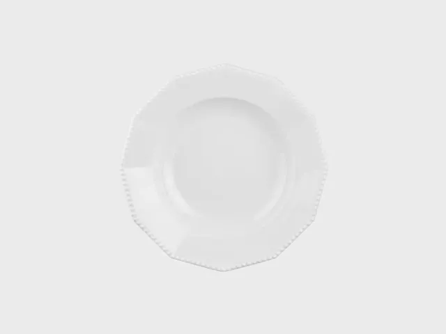 Nymphenburg Perl dyb tallerken 22 cm hvid