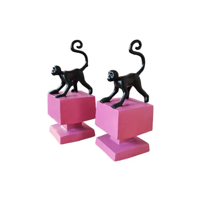 Les Ottomans Menagerie bogstøtte aluminium 2 stk dyr