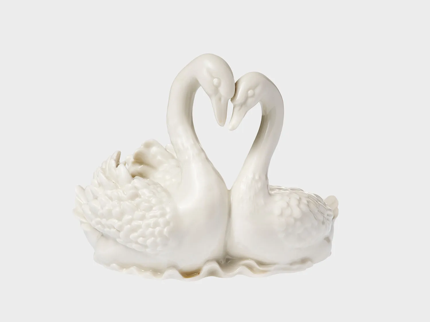 Nymphenburg Schwanenpaar 975 porcelænsfigur hvid