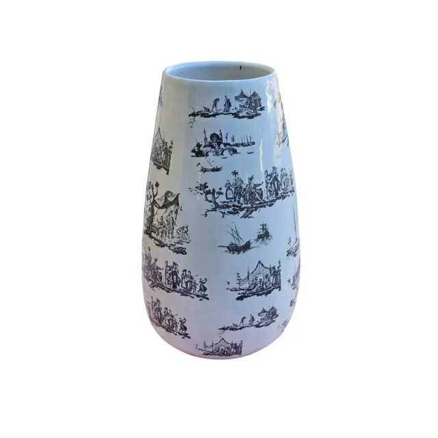 Les Ottomans vase keramik håndlagt dekoration blomster