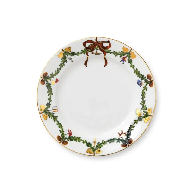 Royal Copenhagen Stjerne Riflet Jul tallerken 21 cm juleporcelæn