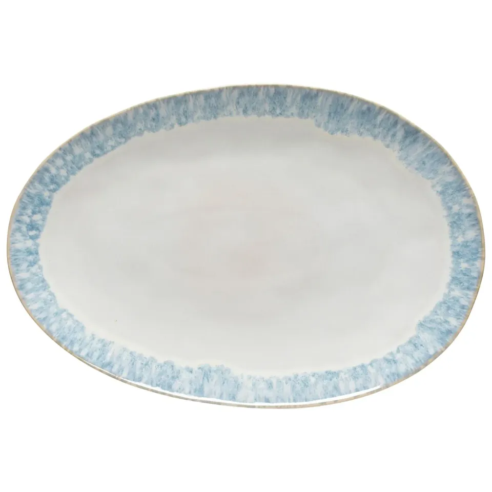 Costa Nova Brisa ovalt fad Ria Blue blank glasur