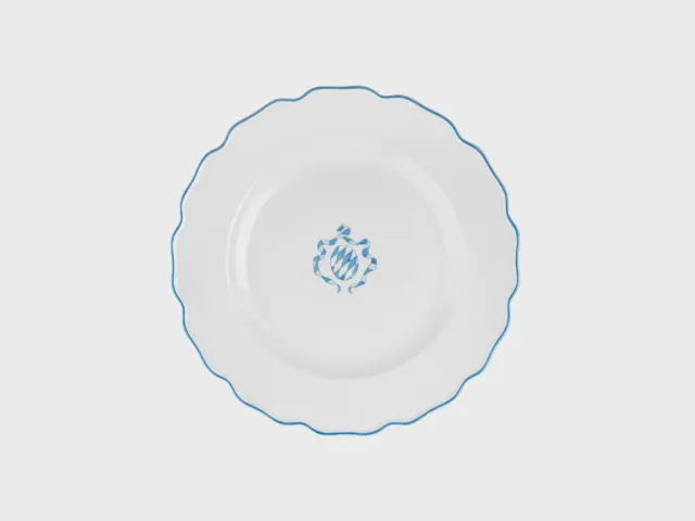 Nymphenburg Bavaria tallerken 24 cm blå-hvid klassisk