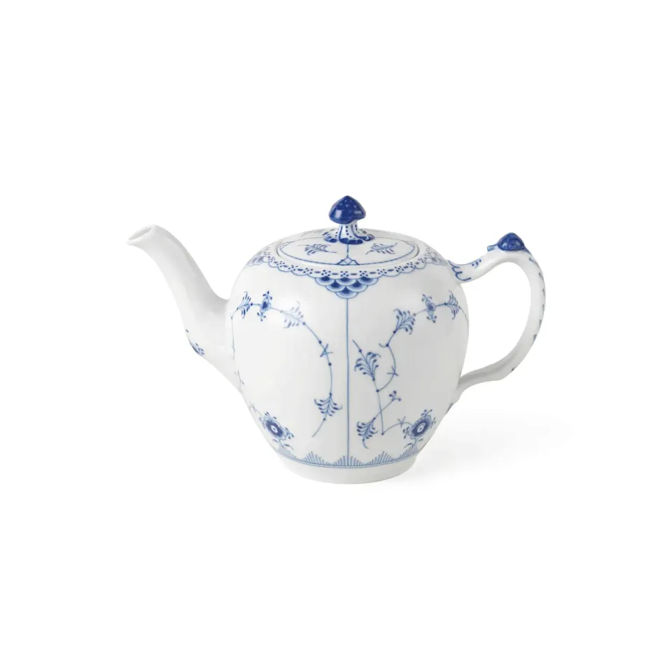 Kgl. Porcelæn Musselmalet Halvblonde tekande 70 cl porcelæn