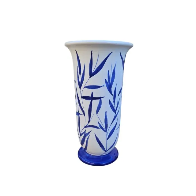 Les Ottomans Bambus vase håndmalet keramik