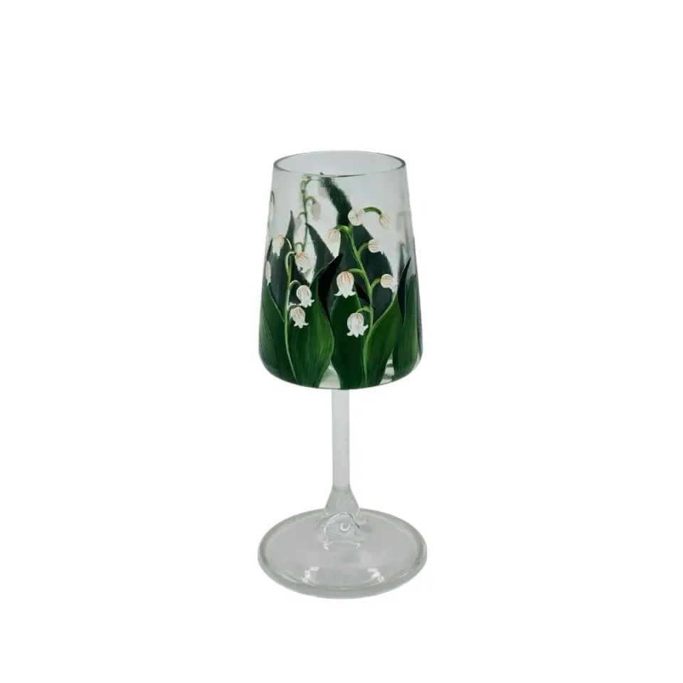 Les Ottomans Lily glas håndmalet pynt