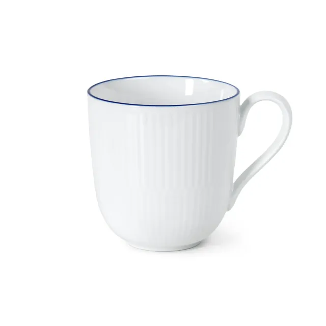 Kgl. Porcelæn Blueline kop 37 cl hvid med blå streg