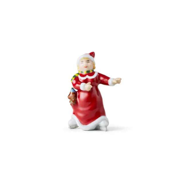 Kgl. Porcelæn Årets julekone 2026 figur 10 cm skøjter