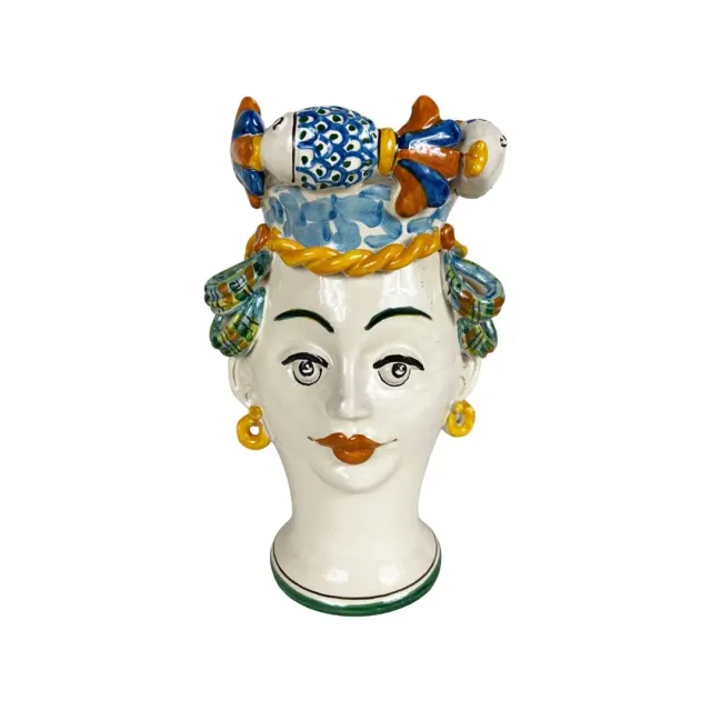 Les Ottomans Sicily Sculpture SCU25 vase stor håndmalet