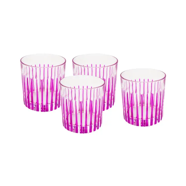 Les Ottomans CGT05 tumblerglas krystal Rosa 4 stk håndmalet