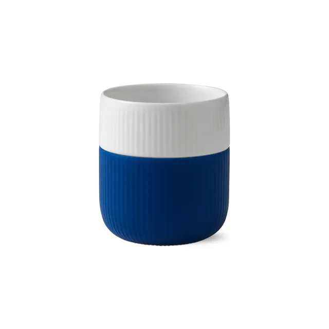 Kgl. Porcelæn Riflet Contrast krus Mega Blå 35 cl silikone