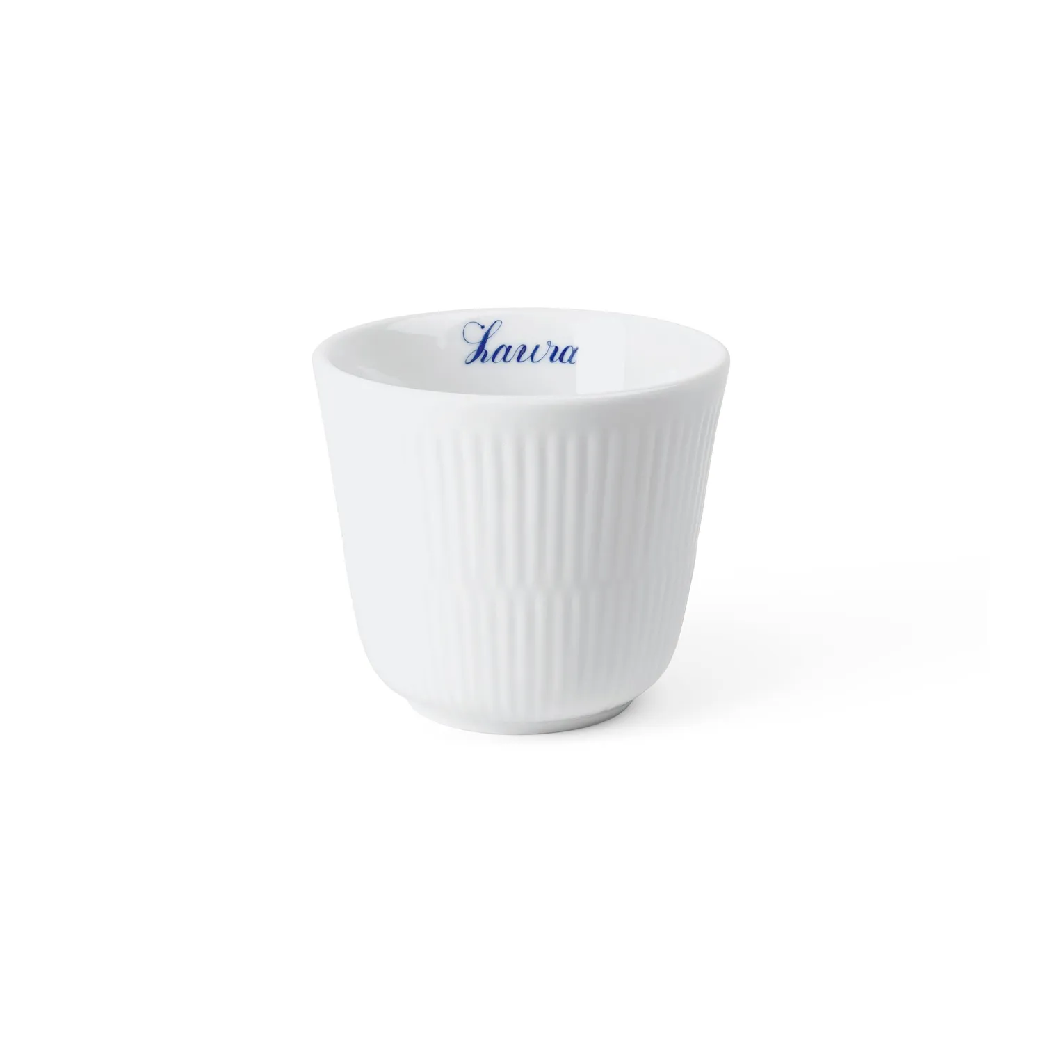 Kgl. Porcelæn Hvid Riflet Bespoke termokrus 26 cl