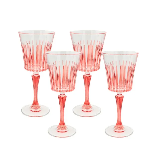 Les Ottomans CGG07 vinglas 4 stk koral stribet