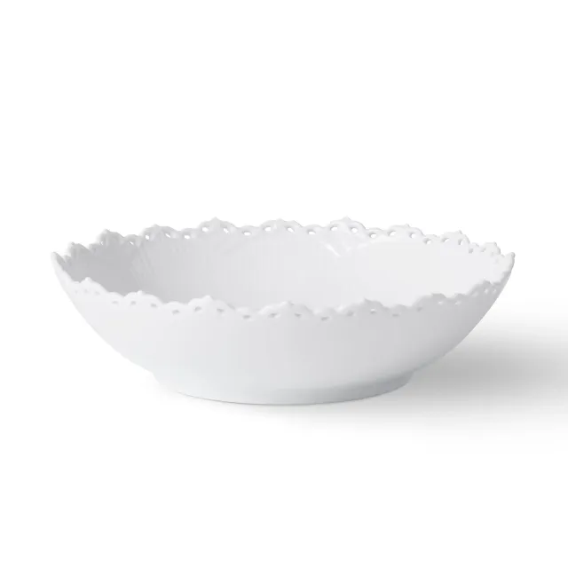 Kgl. Porcelæn Hvid Helblonde skål 140 cl porcelæn