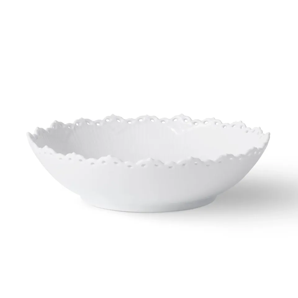 Kgl. Porcelæn Hvid Helblonde skål 140 cl porcelæn