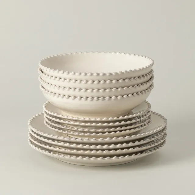 Costa Nova Pearl middagsservice creme 12 dele