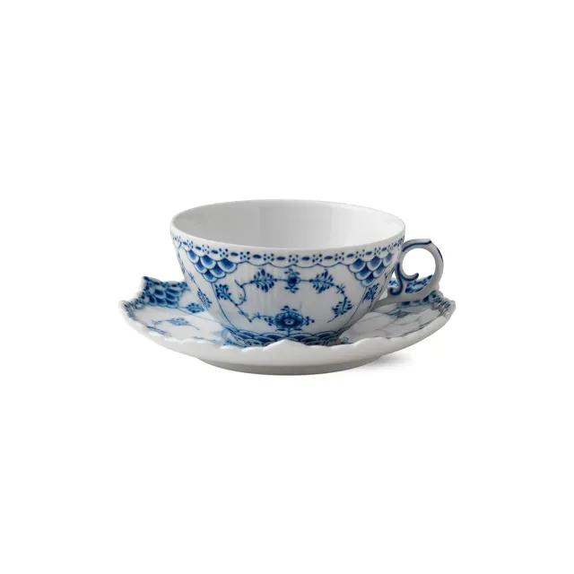 Kgl. Porcelæn Musselmalet Helblonde kop underkop 20 cl