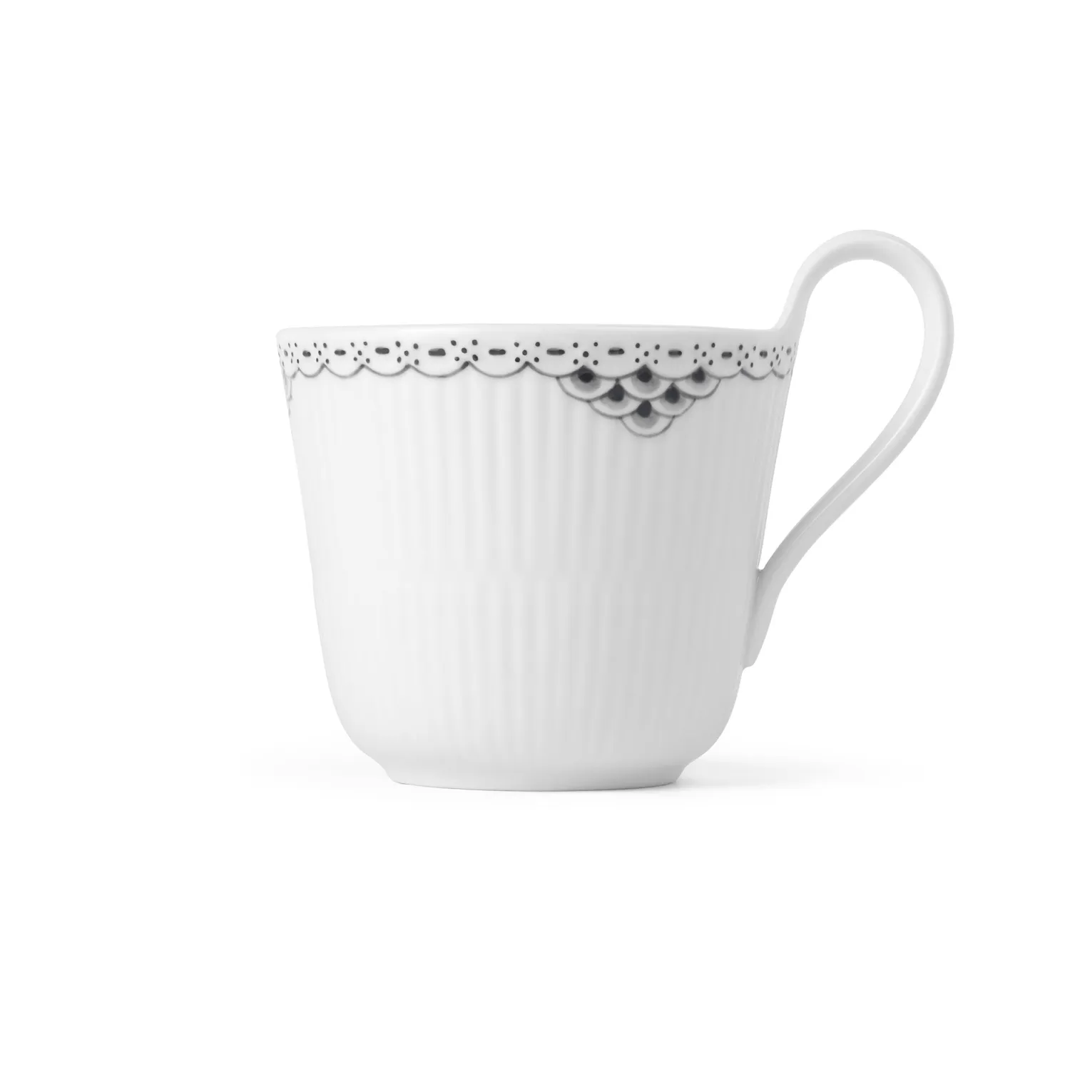Kgl. Porcelæn Sort Blonde højhankskop 33 cl