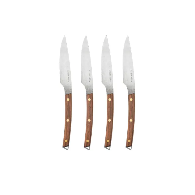 Costa Nova Remo steakknive 4 stk vintage sølv stål
